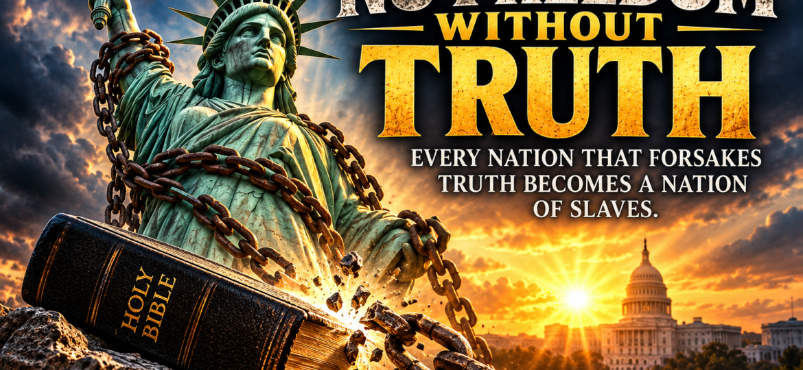 1115 – NO FREEDOM WITHOUT TRUTH / EVERY NATION THAT FORSAKES TRUTH BECOMES A NATION OF SLAVES